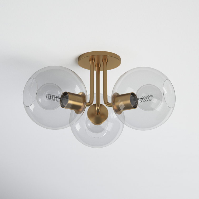 Dora Glass Semi Flush Mount & Reviews Joss & Main